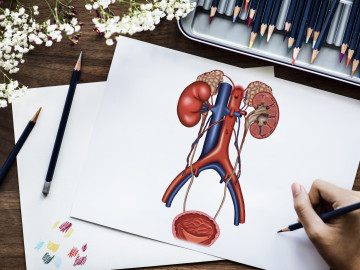 Illustrationist workspace concept with copy space